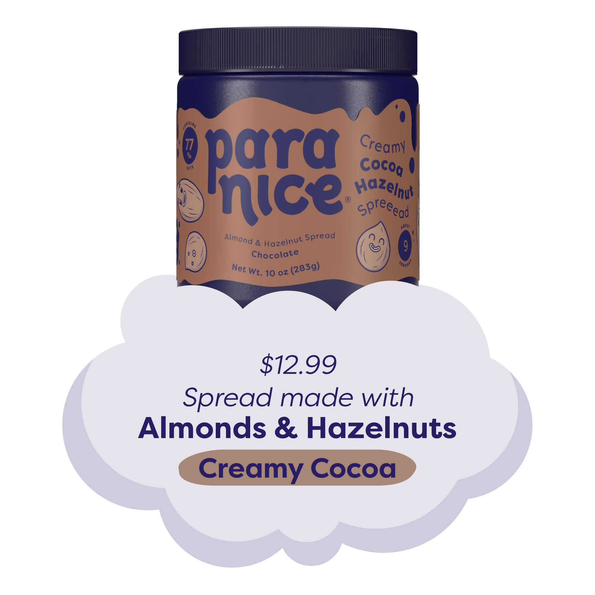 Spread made with Almonds & Hazelnuts Creamy