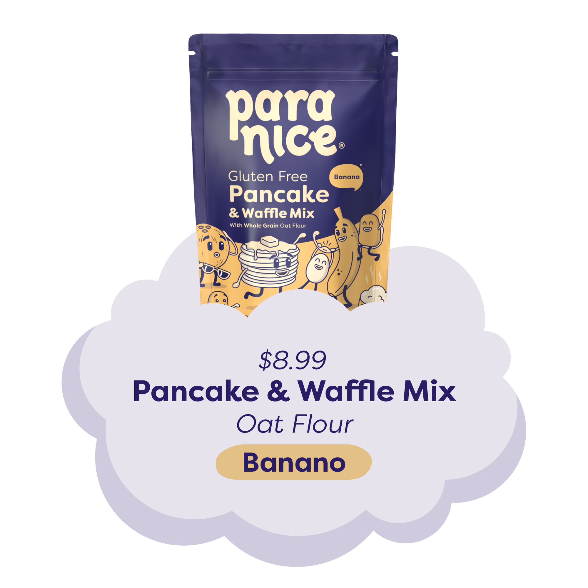 Pancake & Waffle Mix Oat Flour Banano